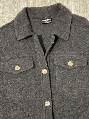 NWOT! Women's 32 Degree Heat Gray Fleece Button Down Shirt - SMALL